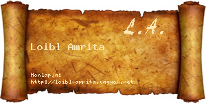 Loibl Amrita névjegykártya